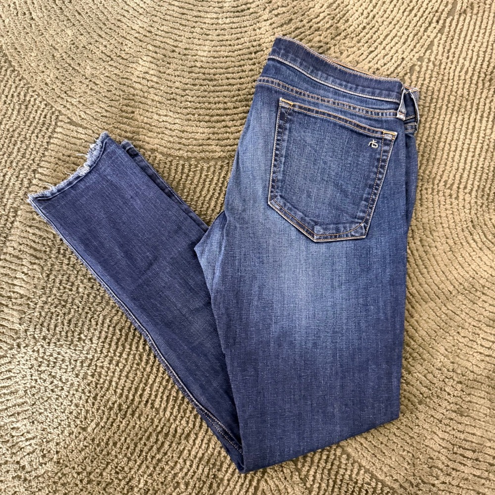 Rag & Bone Yesler Skinny Jeans Dark Wash Raw Hem W1590K510YES Mens 30